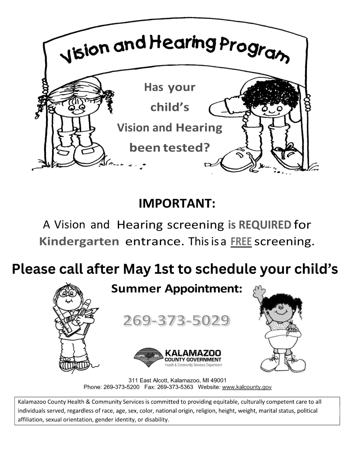 Community Vision Screening Richland Area Community Center – Richland, Michigan